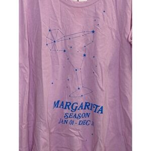 Wildfox Small Pink Margarita Season Tank Top Graphic Coastal Star Constellation
